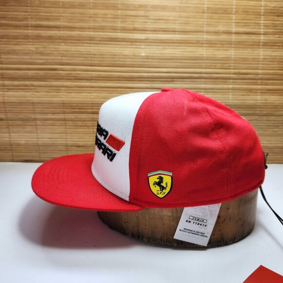 Scuderia Ferrari Hat Cap Kids Red White Official Licenced One Size Spell Out New - Picture 6 of 11